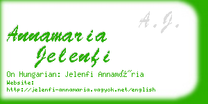 annamaria jelenfi business card